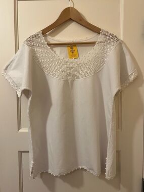 Huitzache / Huizache • Handmade Oaxacan Blouse • Crochet Yoke Boho Folk Top